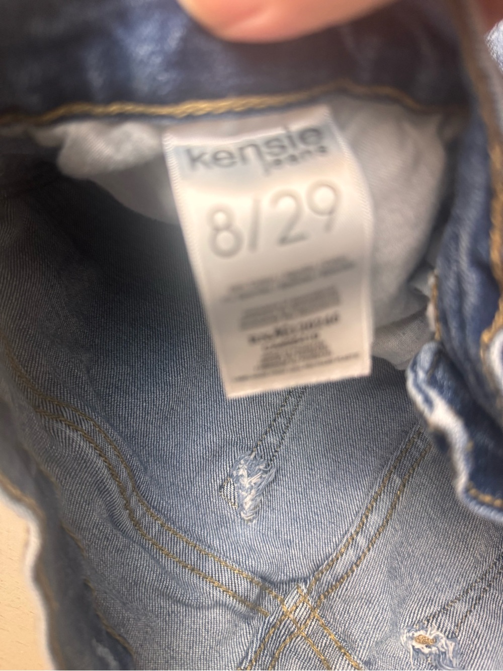 Kensie the short Blue Denim Rolled-Hem Shorts 7 inch inseam EUC - Picture 7 of 7
